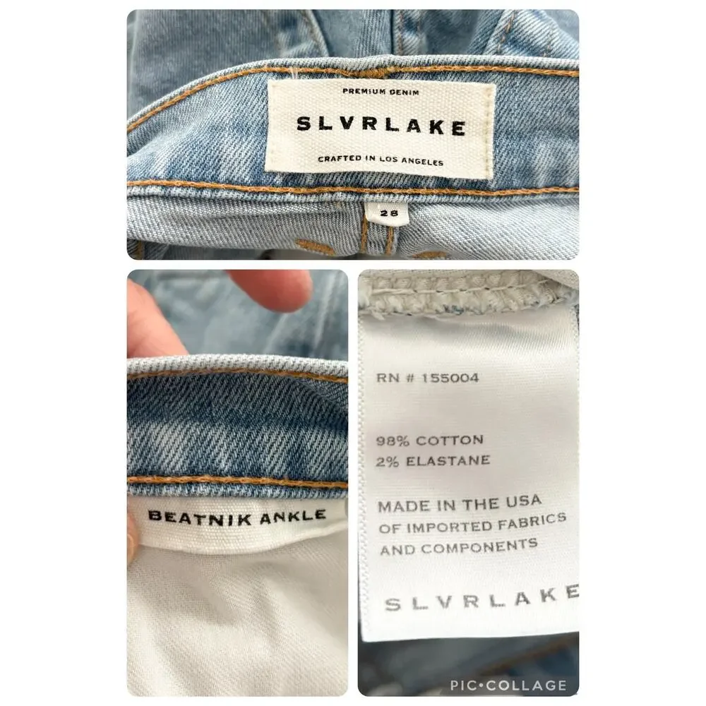 SLVRLAKE BEATNIK ANKLE JEANS HIGH RISE WOMEN SIZE 28 - Picture 15 of 16